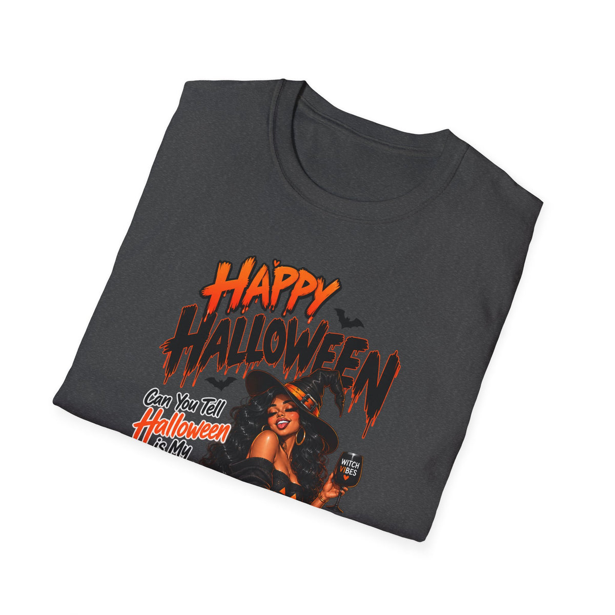 Happy Halloween Witch Pumpkin T-Shirt — Retro Pinup Halloween Graphic Tee