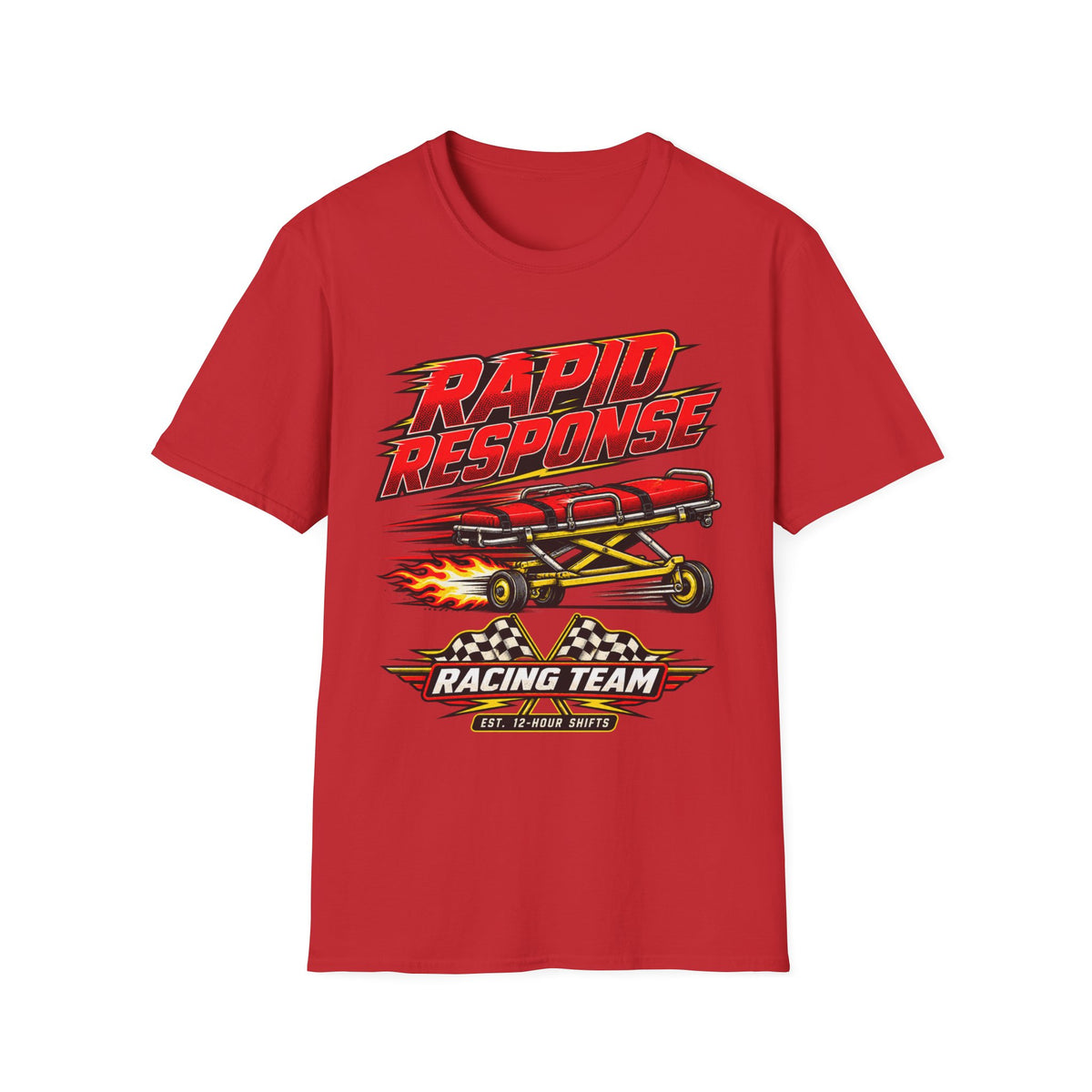 Rapid Response Racing Team T-Shirt — Vintage Dragster Airplane Graphic