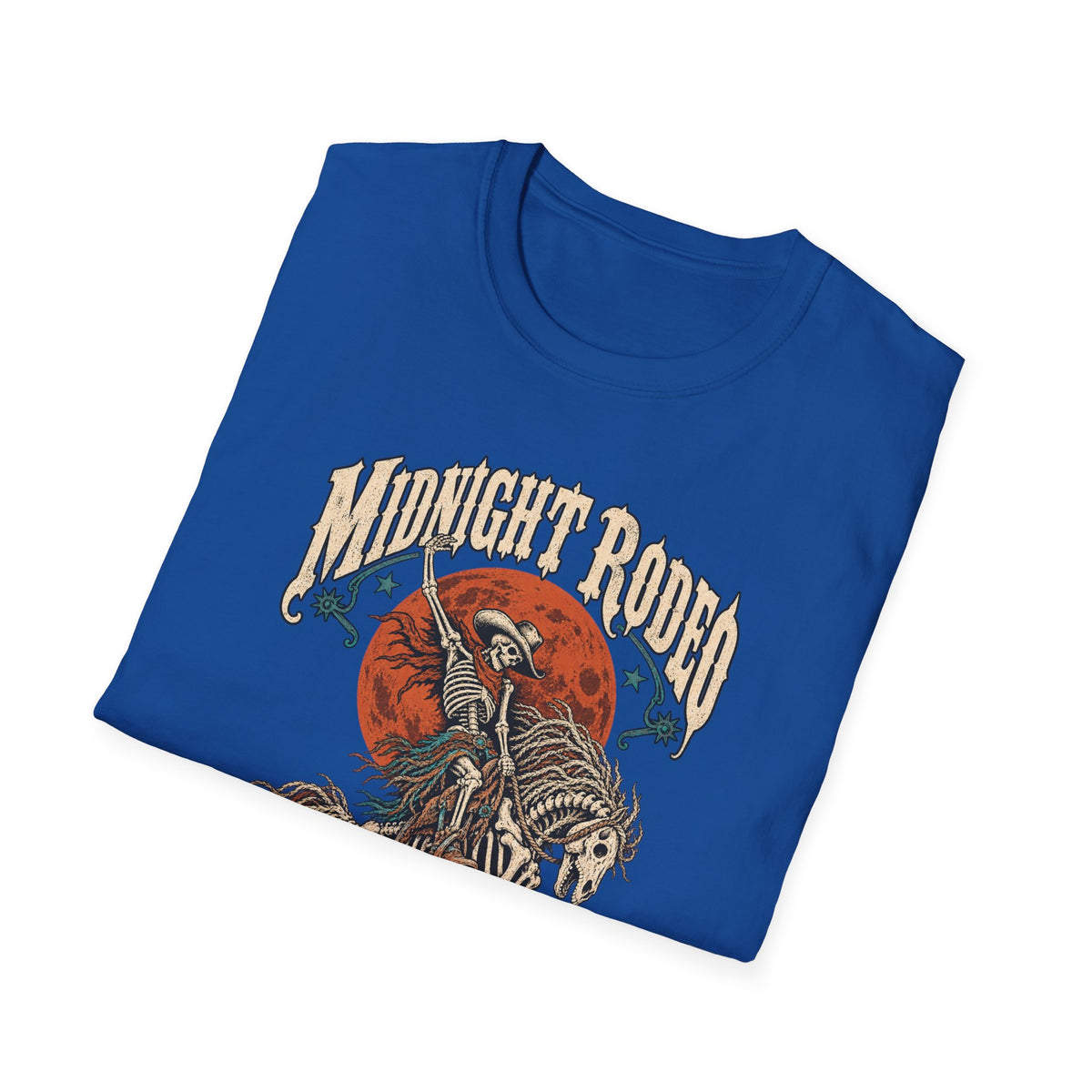 Midnight Rodeo T-Shirt — Skull Cowboy Horse Graphic Tee