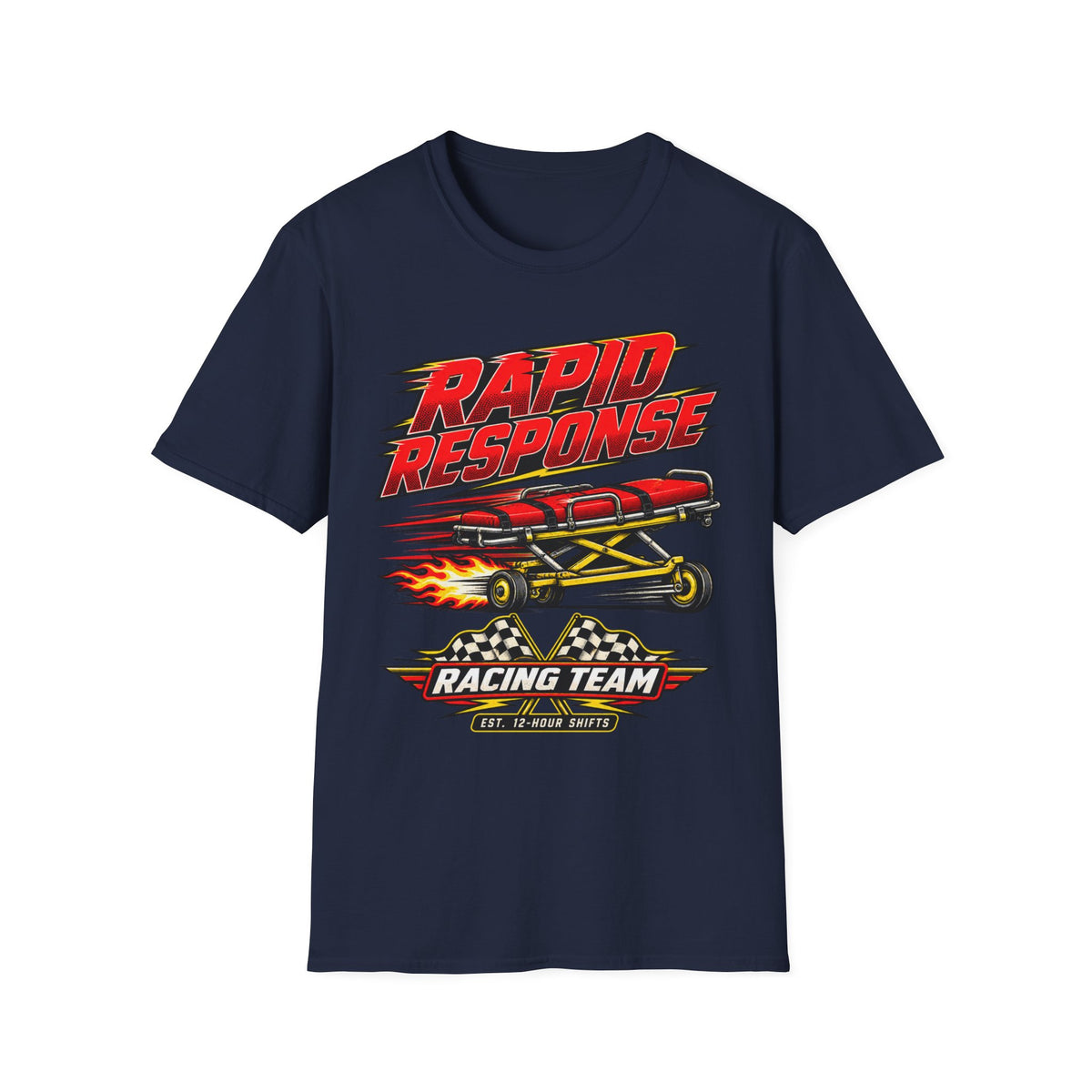 Rapid Response Racing Team T-Shirt — Vintage Dragster Airplane Graphic