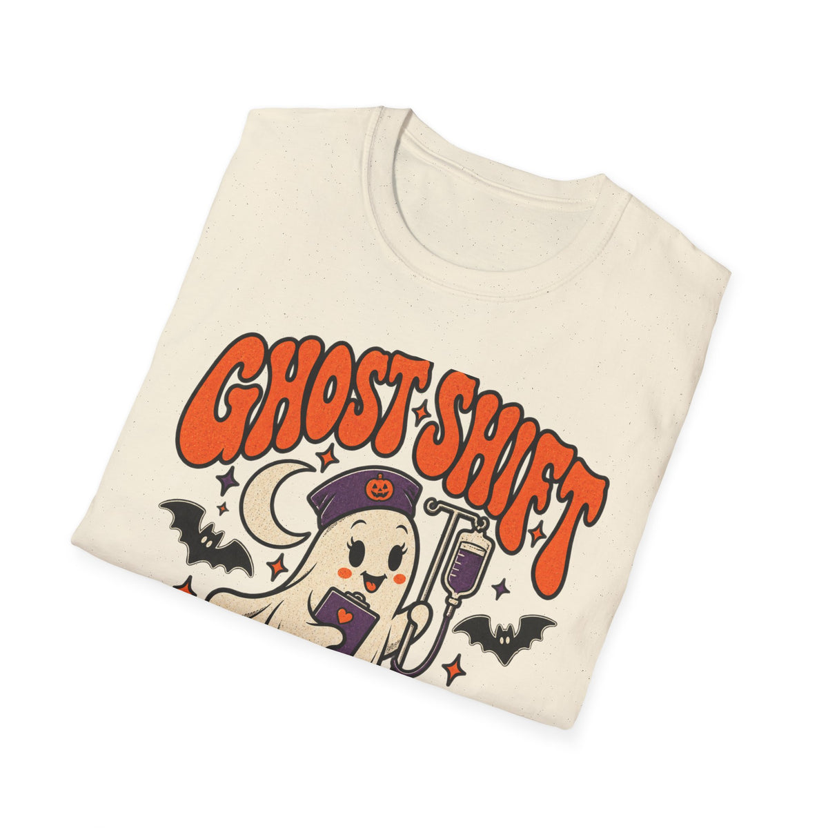 Ghost Shift T-Shirt — Cute Nurse Ghost Halloween Night Shift Tee