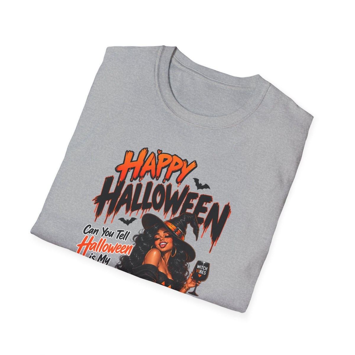 Happy Halloween Witch Pumpkin T-Shirt — Retro Pinup Halloween Graphic Tee