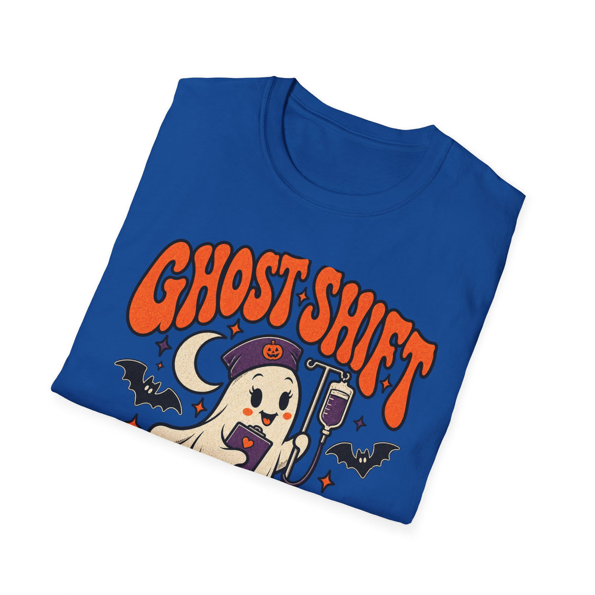 Ghost Shift T-Shirt — Cute Nurse Ghost Halloween Night Shift Tee