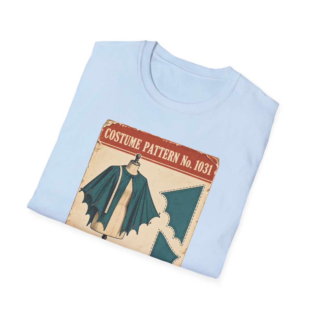 Vintage Costume Pattern T-Shirt — 'Costume Pattern No. 1031' Retro Halloween Tee