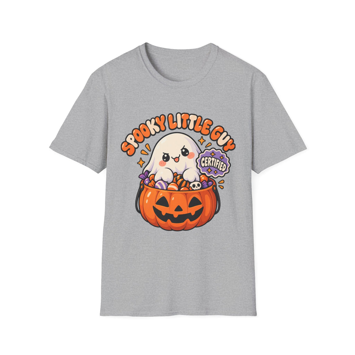 Spooky Little Guy T-Shirt — Halloween Ghost in Jack-O'-Lantern Graphic