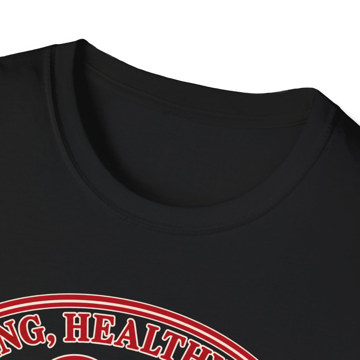 Cuddle Junkie T‑Shirt — "Loving, Healthy Heart" Heartbeat Graphic