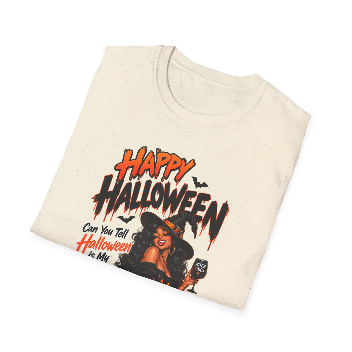 Happy Halloween Witch Pumpkin T-Shirt — Retro Pinup Halloween Graphic Tee