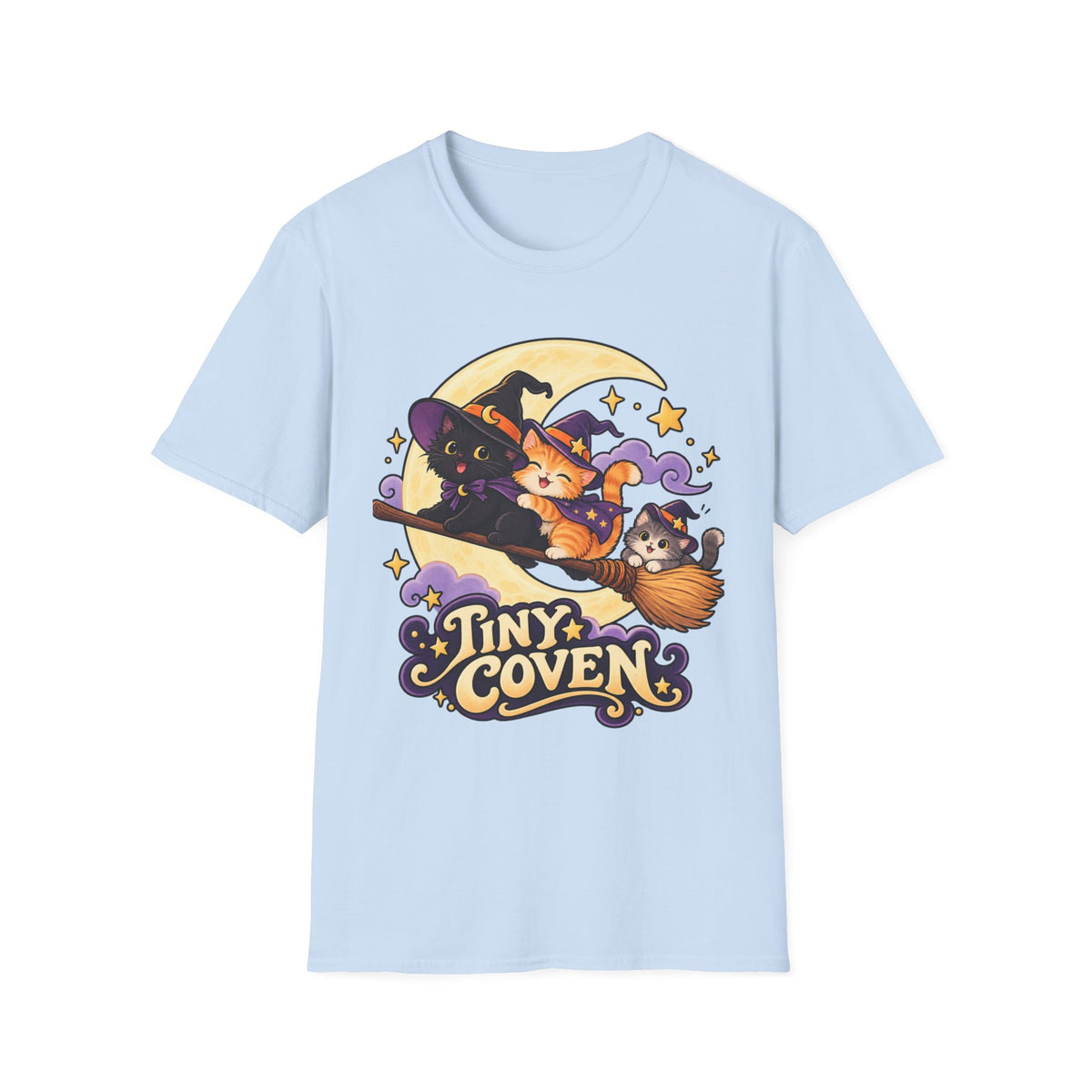 Tiny Coven Witch T-Shirt — Cute Halloween Cat Witches Graphic Tee