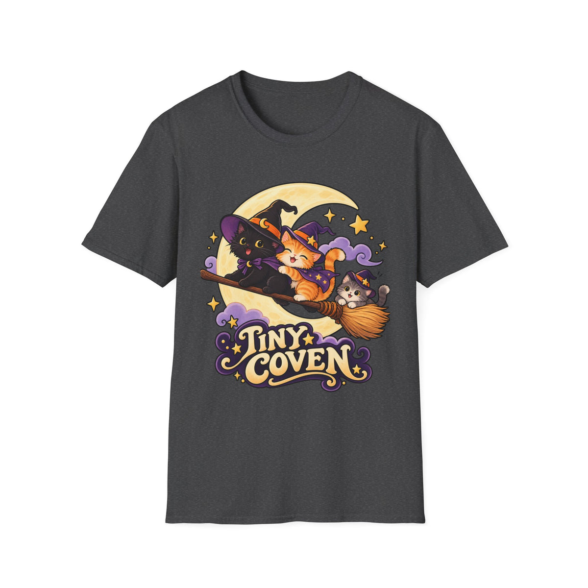 Tiny Coven Witch T-Shirt — Cute Halloween Cat Witches Graphic Tee