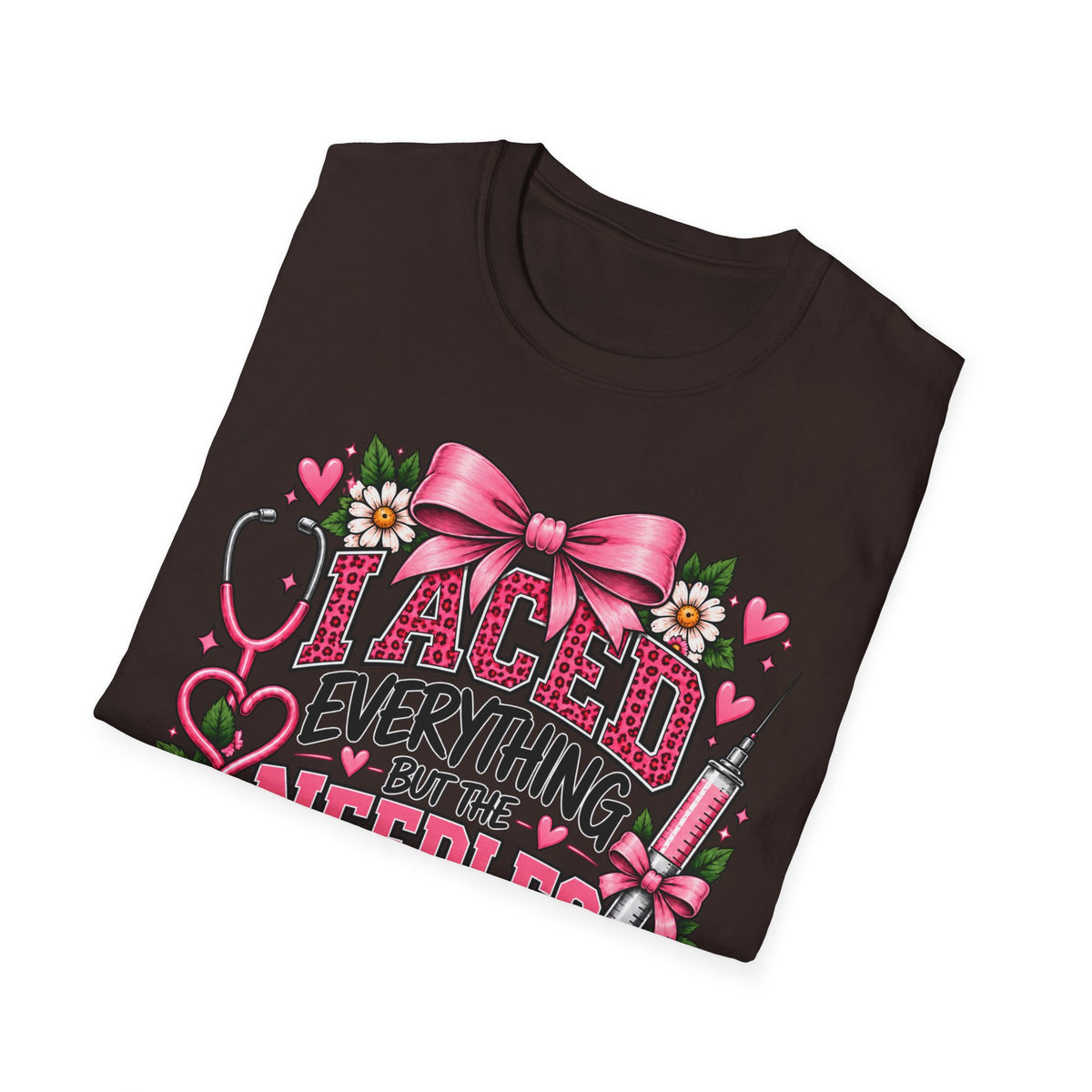 I Aced Everything But The Needles Part T-Shirt — Nurse RN Cute Floral Graduation Gift