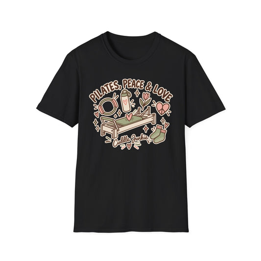 Pilates Peace & Love T-Shirt — Pilates Instructor & Enthusiast Tee