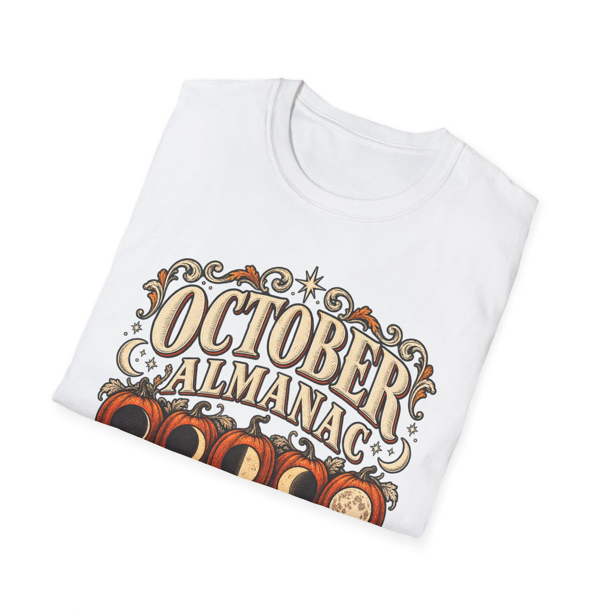 October Almanac T-Shirt — "Forecast: Heavy Haunting" Vintage Halloween Tee