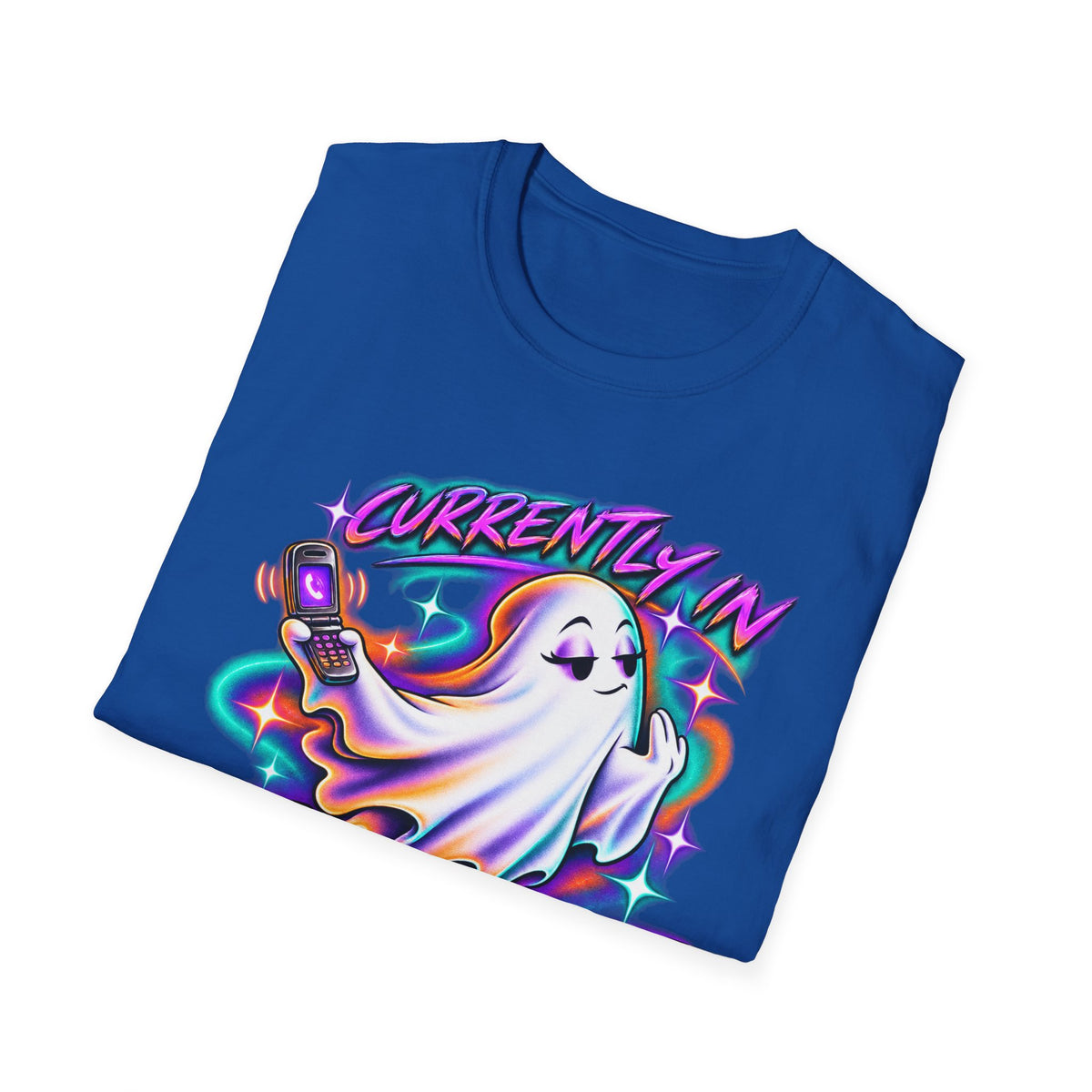 Ghost Mode T‑Shirt — "Currently in Ghost Mode" Cute Neon Ghost Graphic Tee