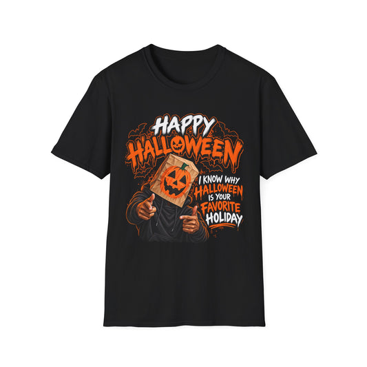 Happy Halloween Pumpkin Head T-Shirt — I Know Why Halloween Is Your Favorite Holiday