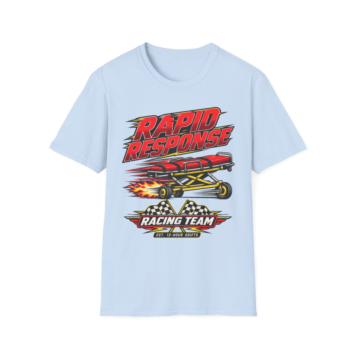 Rapid Response Racing Team T-Shirt — Vintage Dragster Airplane Graphic