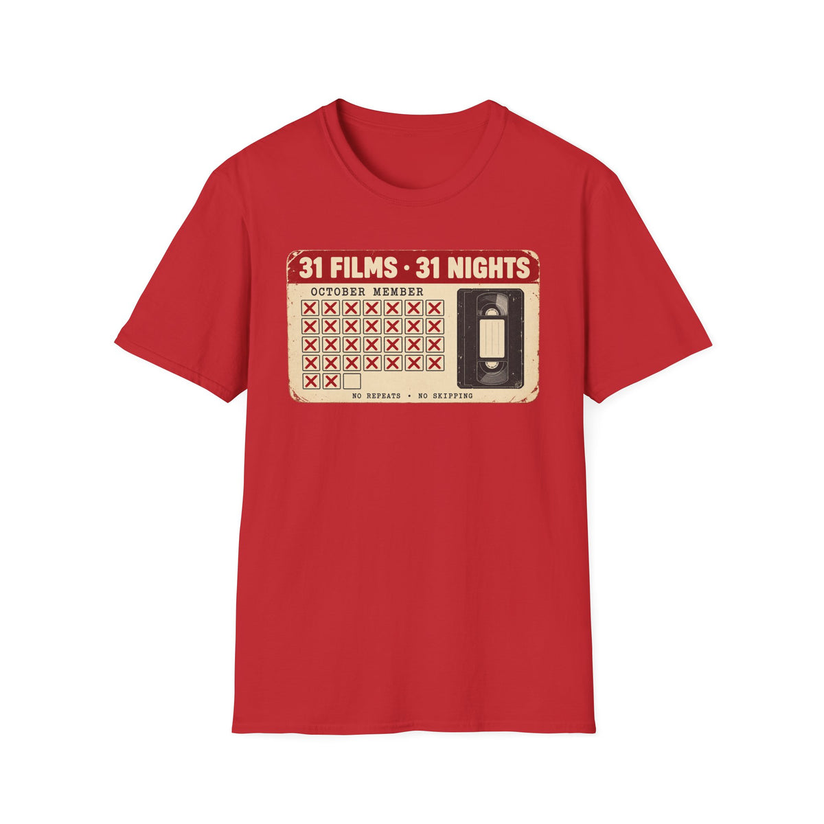 31 Films • 31 Nights Retro VHS Movie Challenge T-Shirt