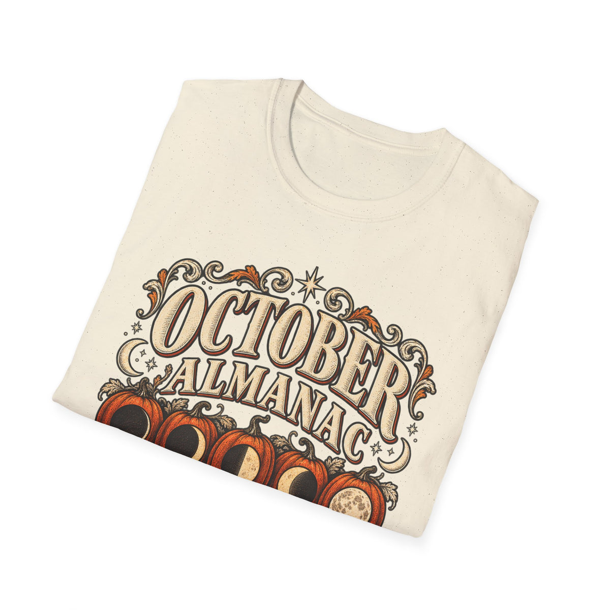October Almanac T-Shirt — "Forecast: Heavy Haunting" Vintage Halloween Tee