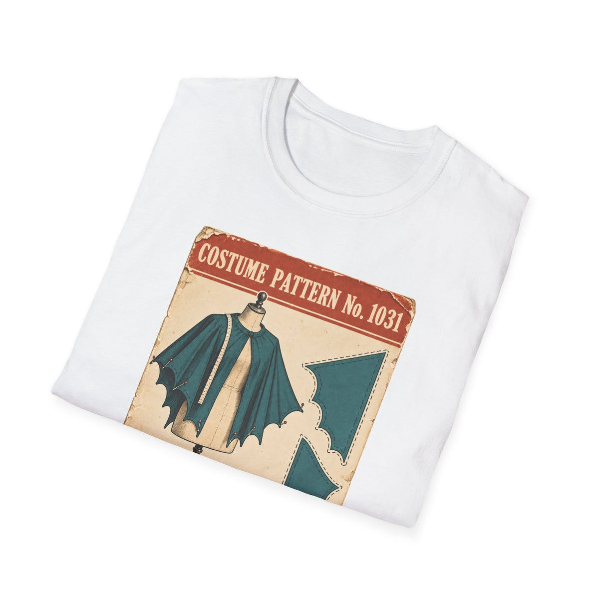 Vintage Costume Pattern T-Shirt — 'Costume Pattern No. 1031' Retro Halloween Tee