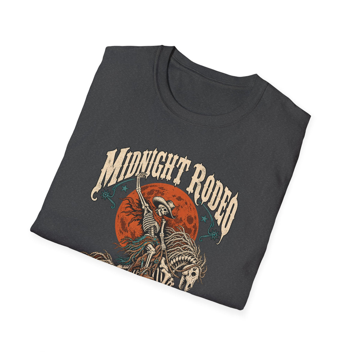 Midnight Rodeo T-Shirt — Skull Cowboy Horse Graphic Tee