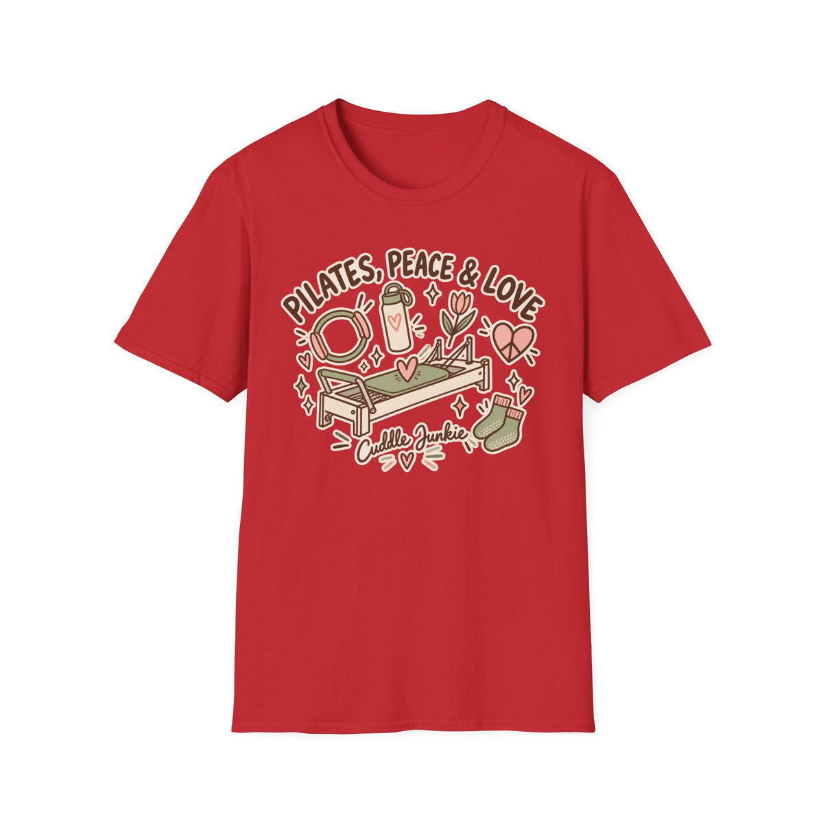 Pilates Peace & Love T-Shirt — Pilates Instructor & Enthusiast Tee