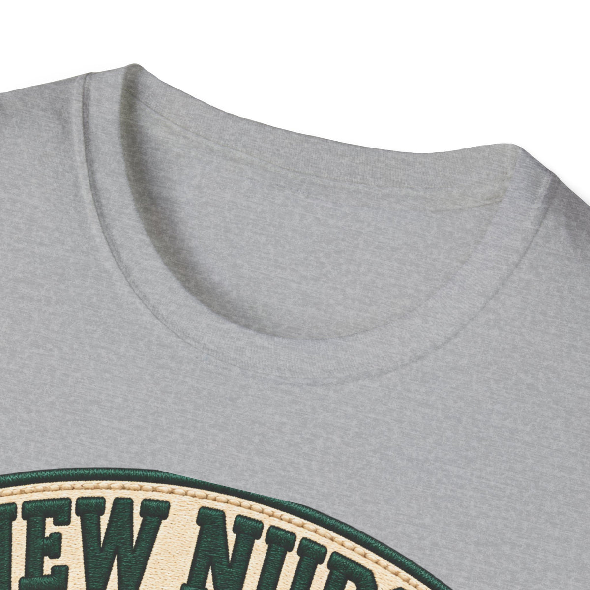 New Nurse Badge T-Shirt — "New Nurse" Vintage Patch Graphic Tee for Nursing Graduates