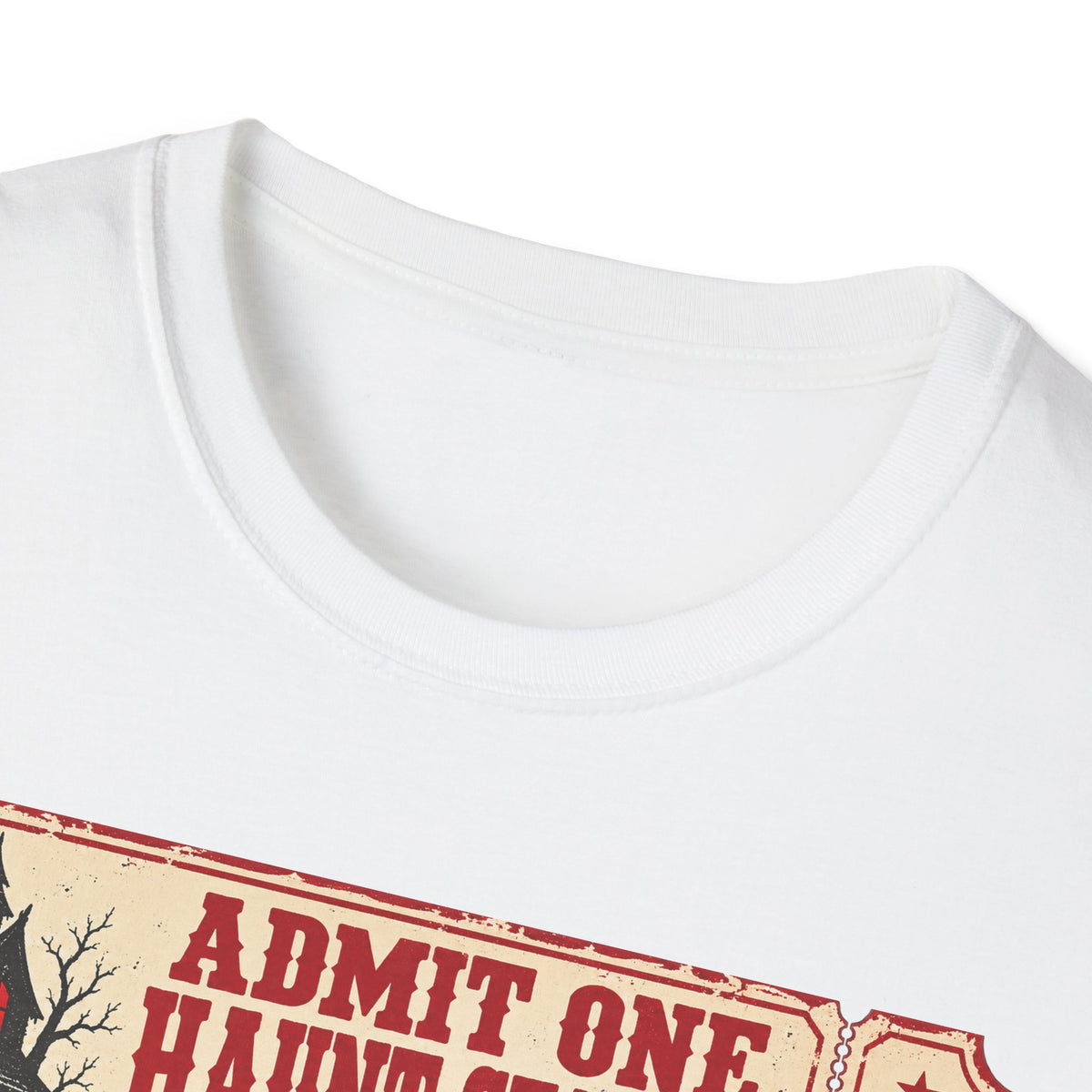 Haunt Season Ticket T-Shirt — "Admit One Haunt Season" Vintage Halloween Tee