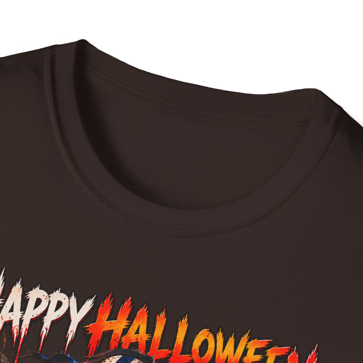 Halloween Scarecrow T-Shirt — "Happy Halloween" Cornfield Nightmare Tee