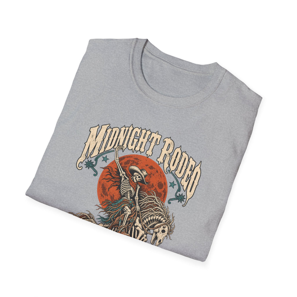 Midnight Rodeo T-Shirt — Skull Cowboy Horse Graphic Tee