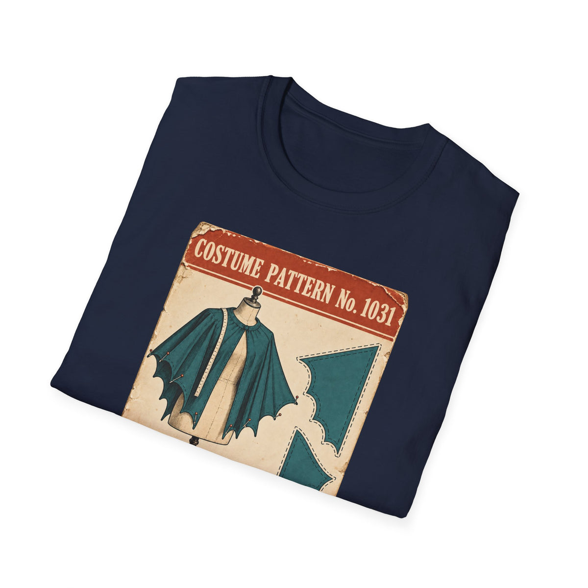 Vintage Costume Pattern T-Shirt — 'Costume Pattern No. 1031' Retro Halloween Tee
