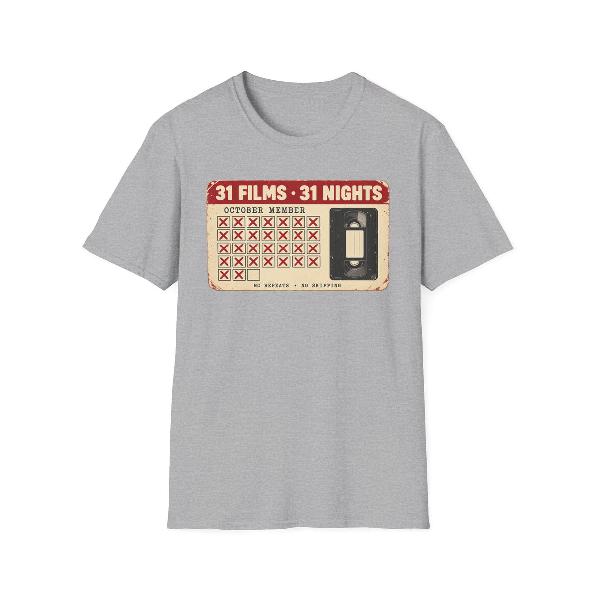 31 Films • 31 Nights Retro VHS Movie Challenge T-Shirt