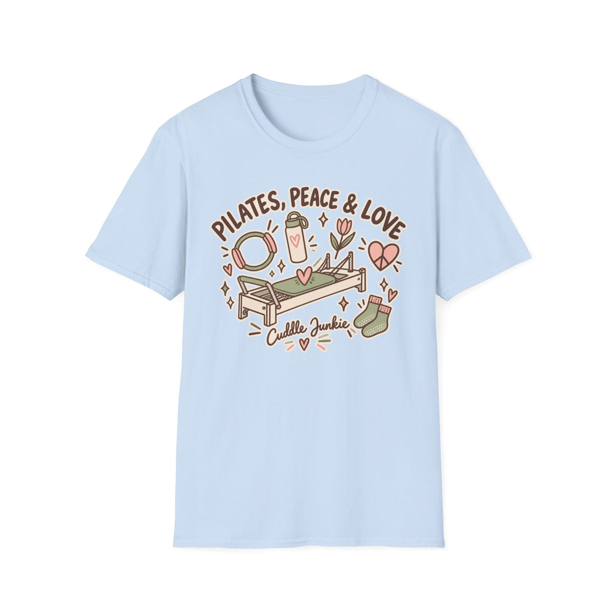 Pilates Peace & Love T-Shirt — Pilates Instructor & Enthusiast Tee