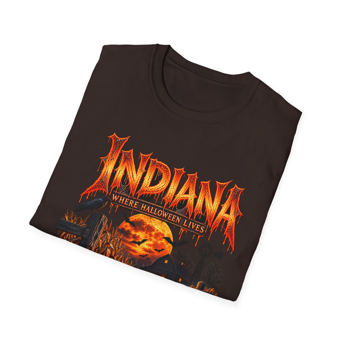 Indiana Halloween T-Shirt — Where Halloween Lives Pumpkin Night Tee