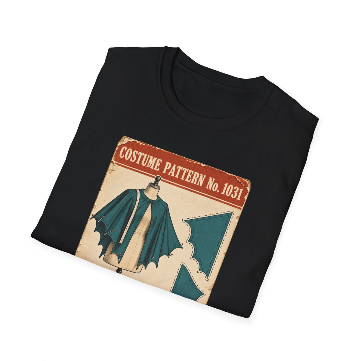 Vintage Costume Pattern T-Shirt — 'Costume Pattern No. 1031' Retro Halloween Tee