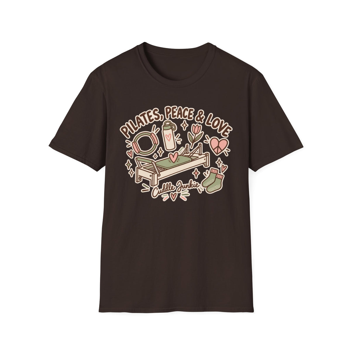 Pilates Peace & Love T-Shirt — Pilates Instructor & Enthusiast Tee