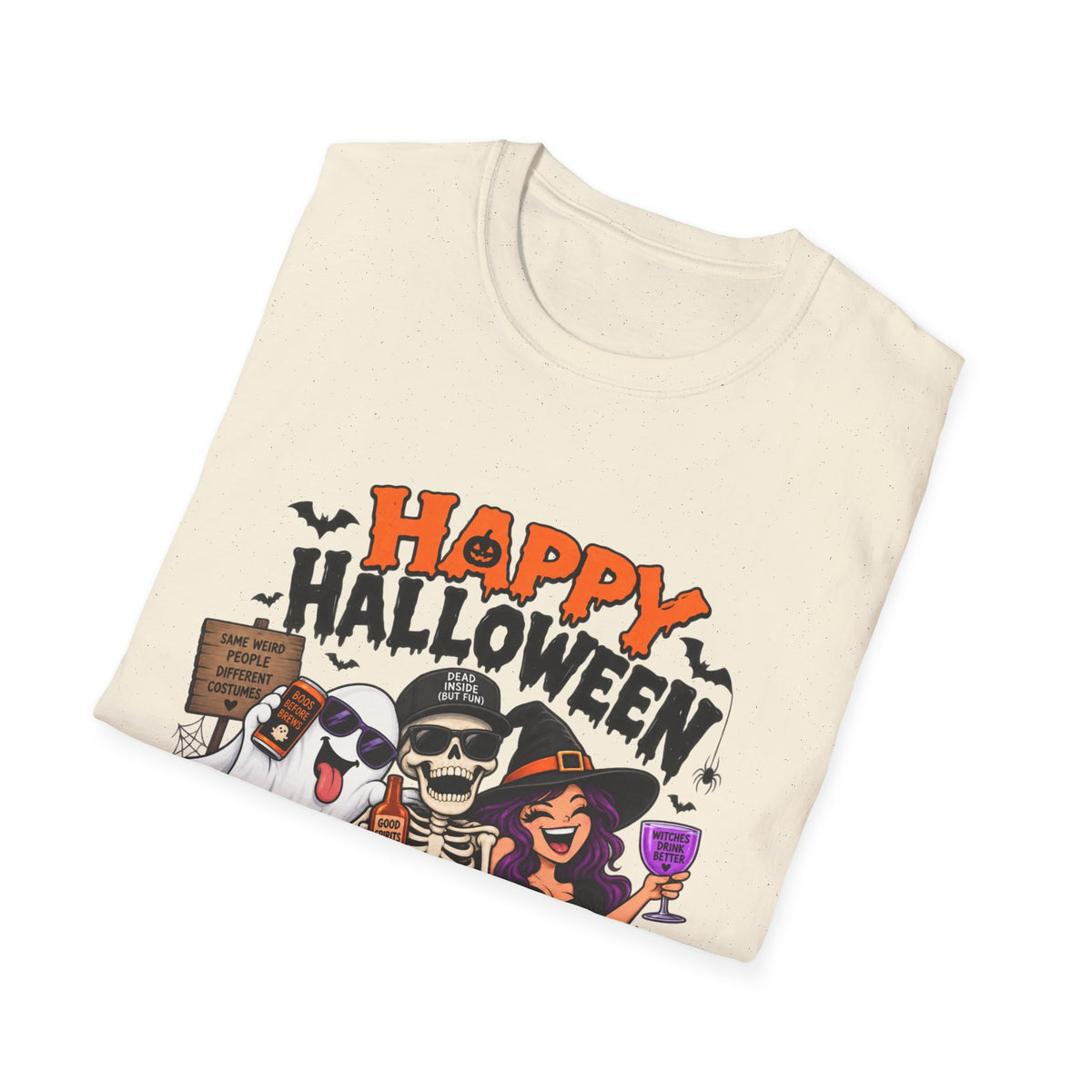 Happy Halloween Ghosts & Skeleton T-Shirt — "I Know Why Halloween Is Your Favorite Holiday"