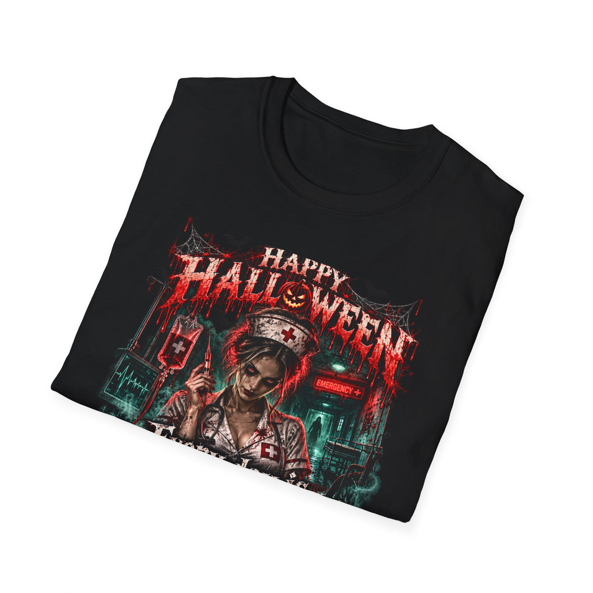 Halloween Nurse T-Shirt — "Every Day is Scary When I’m On Duty" Horror Medical Tee