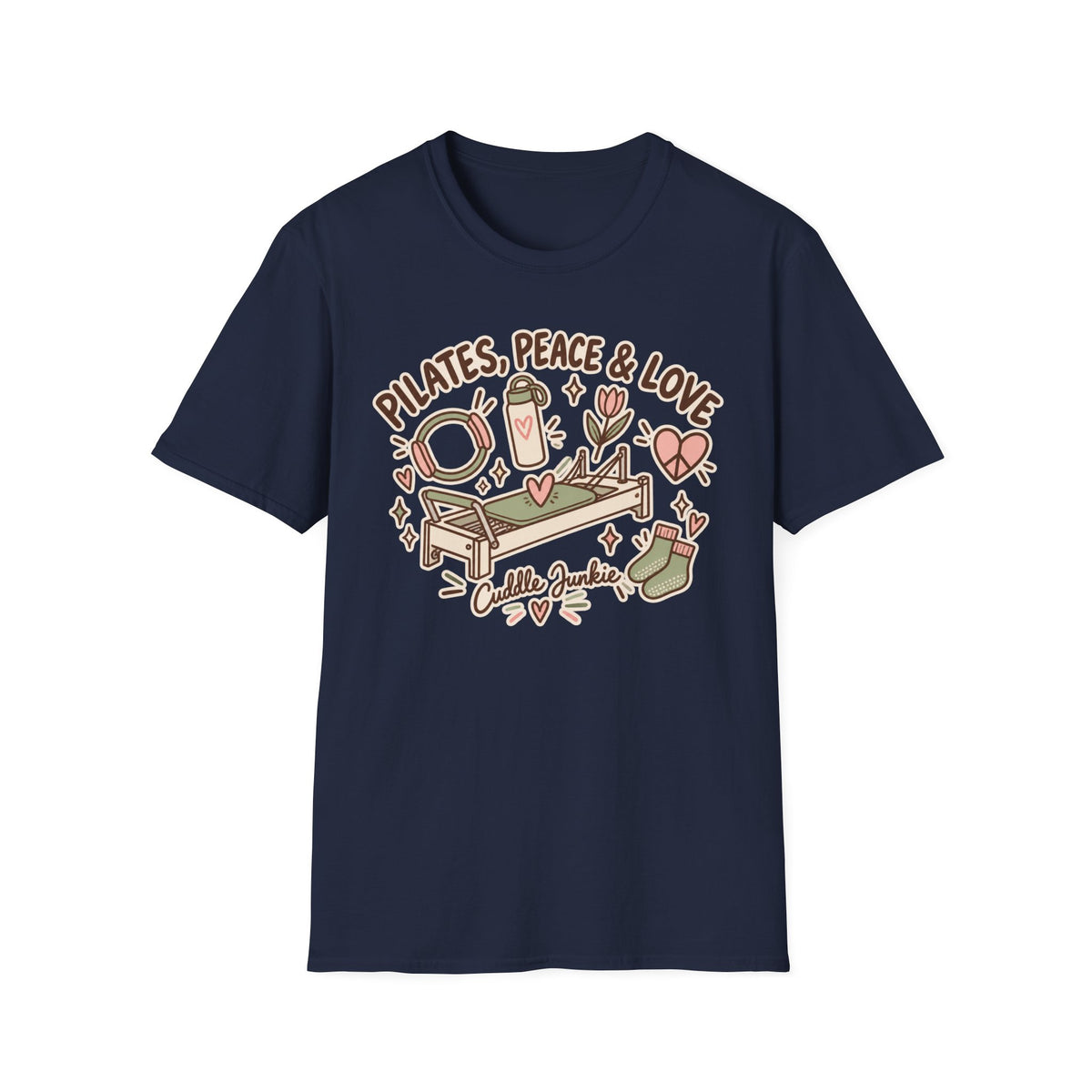 Pilates Peace & Love T-Shirt — Pilates Instructor & Enthusiast Tee