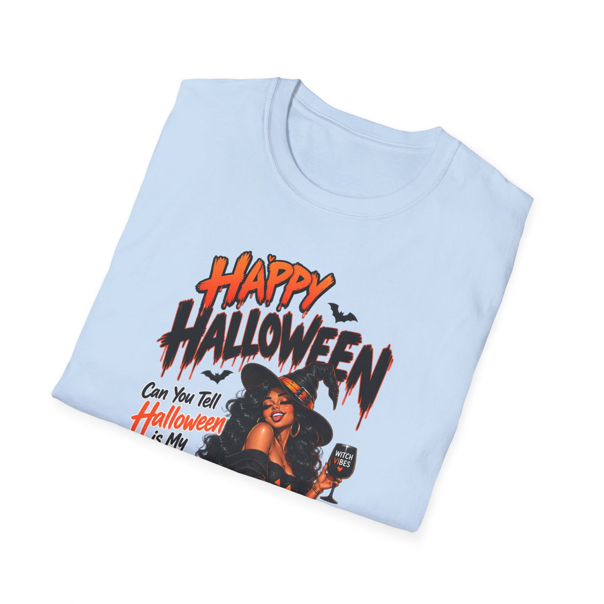 Happy Halloween Witch Pumpkin T-Shirt — Retro Pinup Halloween Graphic Tee