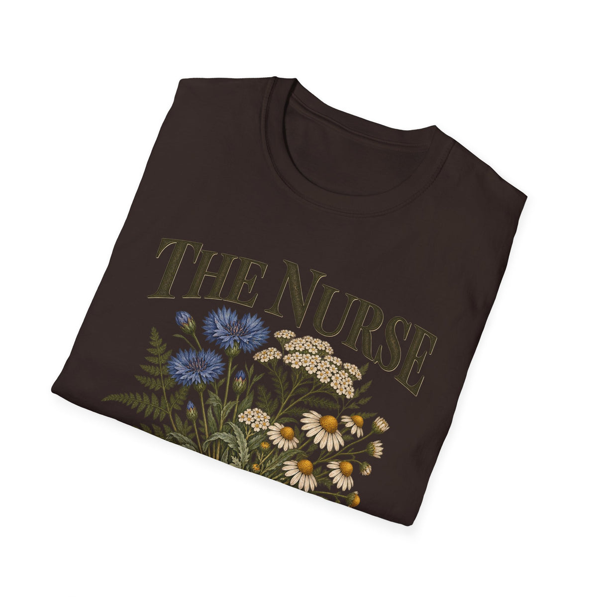 The Nurse Floral T-Shirt — Bouquet Design with 'Nutrix resilientia'