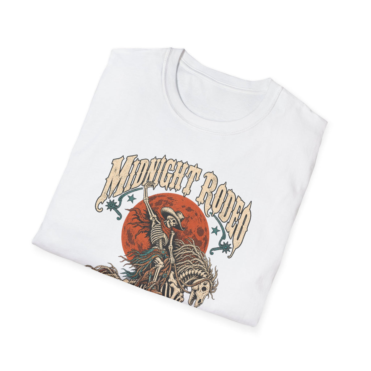 Midnight Rodeo T-Shirt — Skull Cowboy Horse Graphic Tee