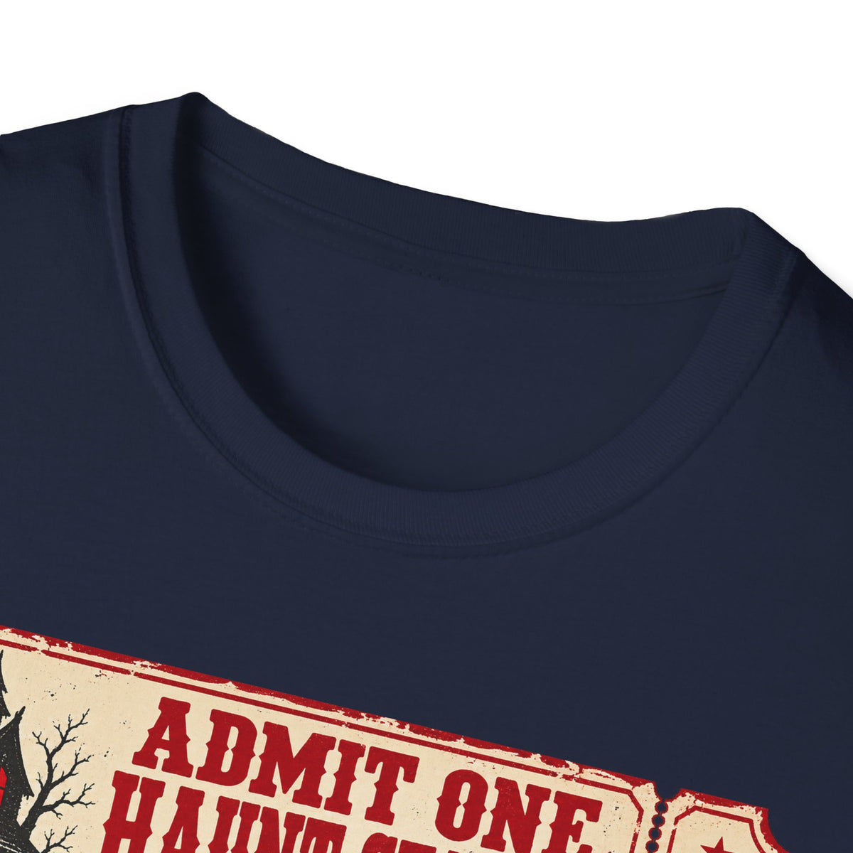 Haunt Season Ticket T-Shirt — "Admit One Haunt Season" Vintage Halloween Tee