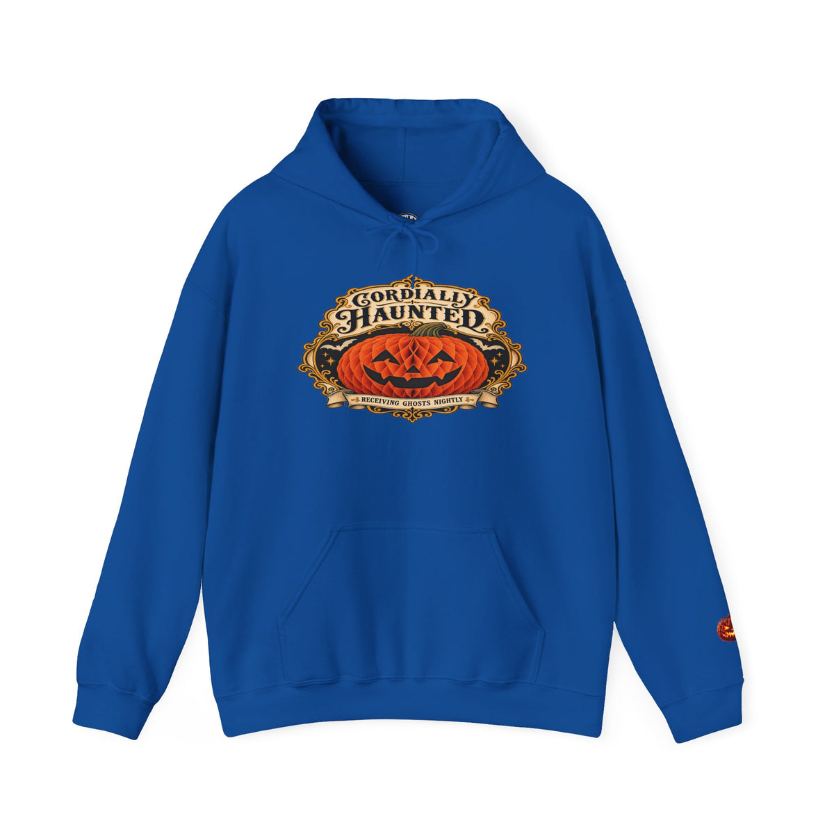 Cordially Haunted Halloween Pumpkin Hoodie