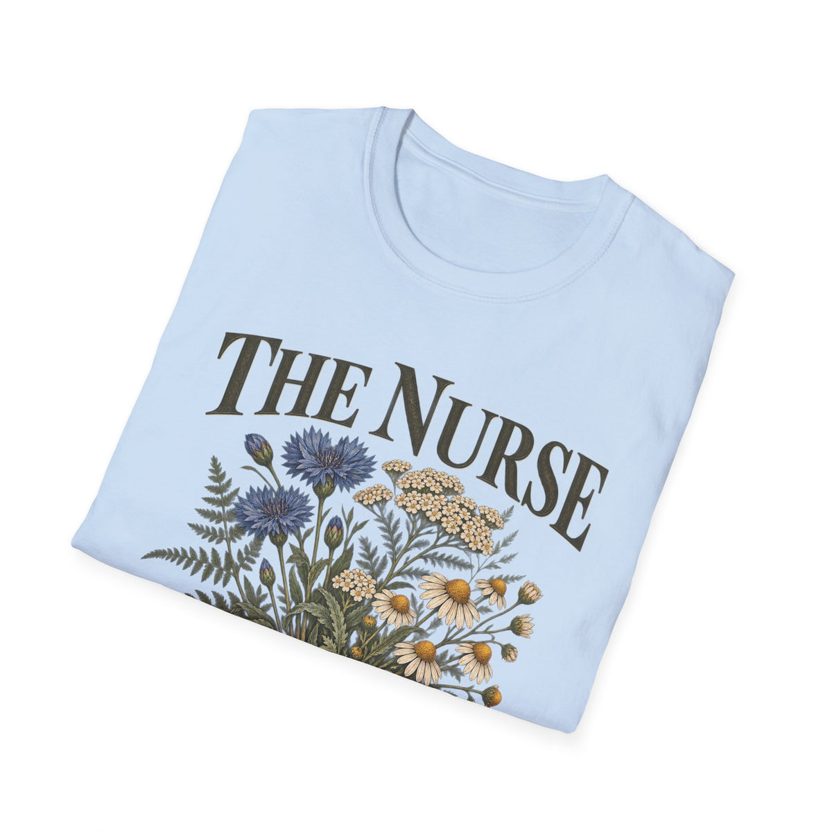 The Nurse Floral T-Shirt — Bouquet Design with 'Nutrix resilientia'
