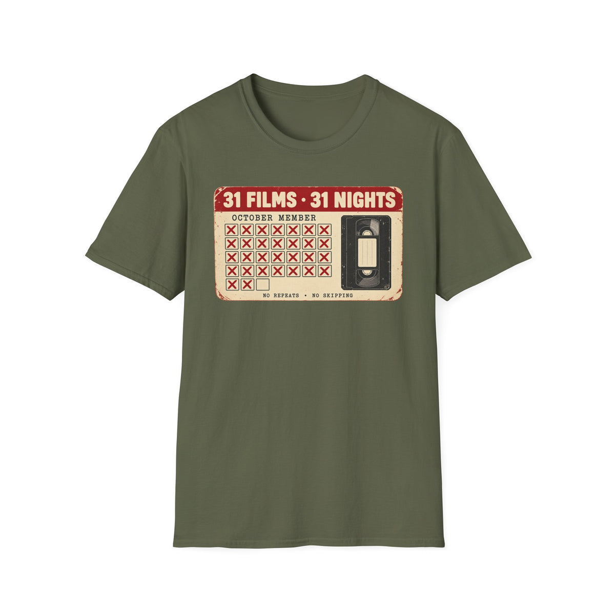 31 Films • 31 Nights Retro VHS Movie Challenge T-Shirt