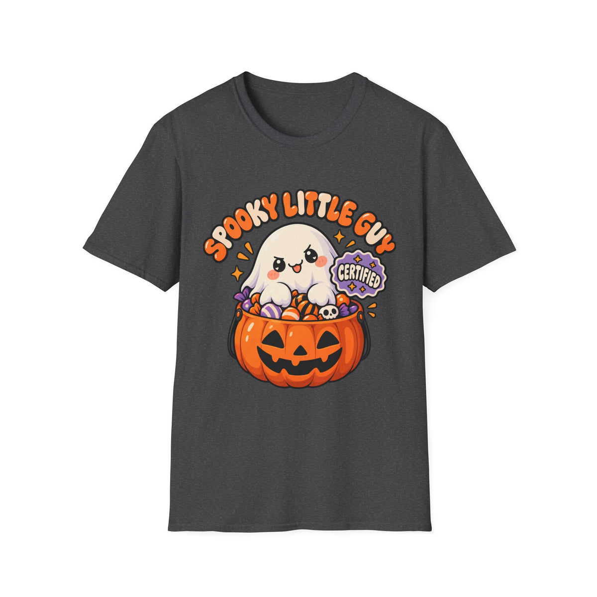 Spooky Little Guy T-Shirt — Halloween Ghost in Jack-O'-Lantern Graphic