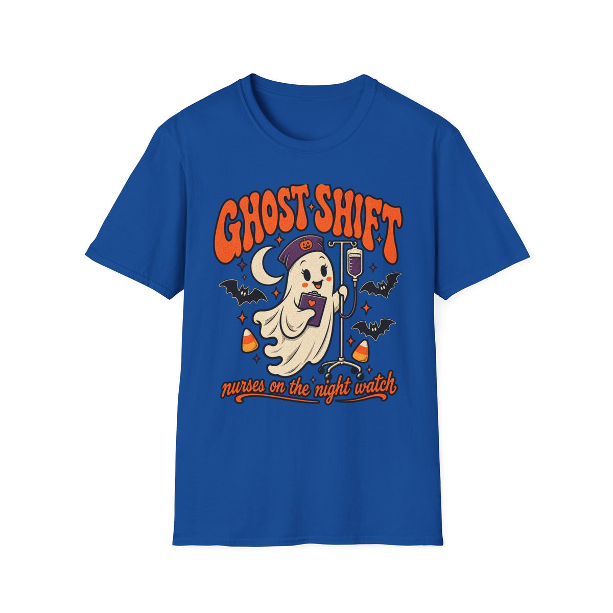 Ghost Shift T-Shirt — Cute Nurse Ghost Halloween Night Shift Tee