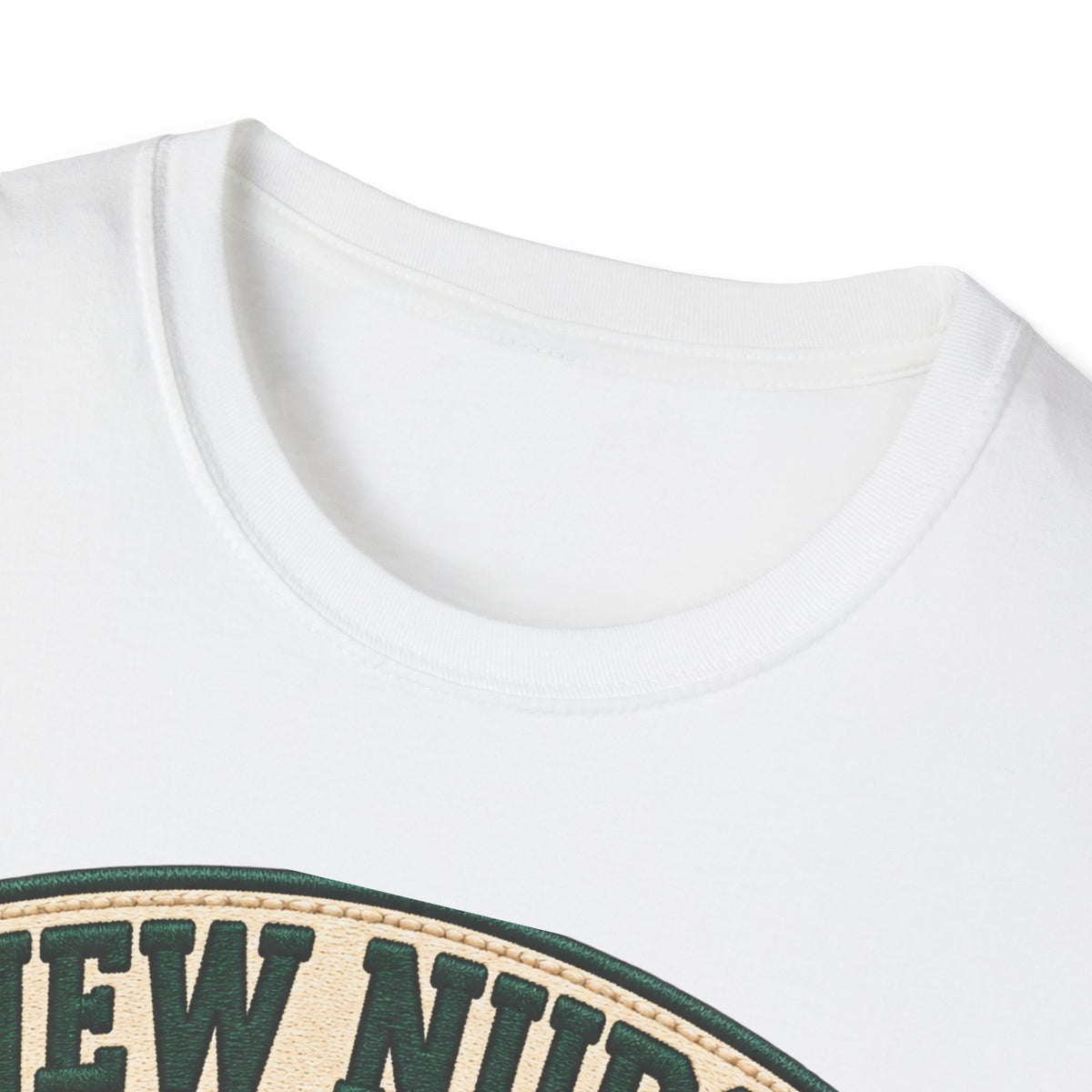 New Nurse Badge T-Shirt — "New Nurse" Vintage Patch Graphic Tee for Nursing Graduates