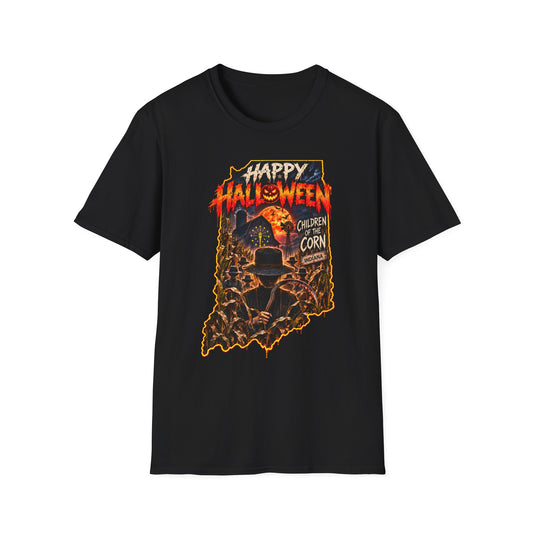 Happy Halloween Scarecrow T-Shirt — Children of the Corn Vintage Horror Tee