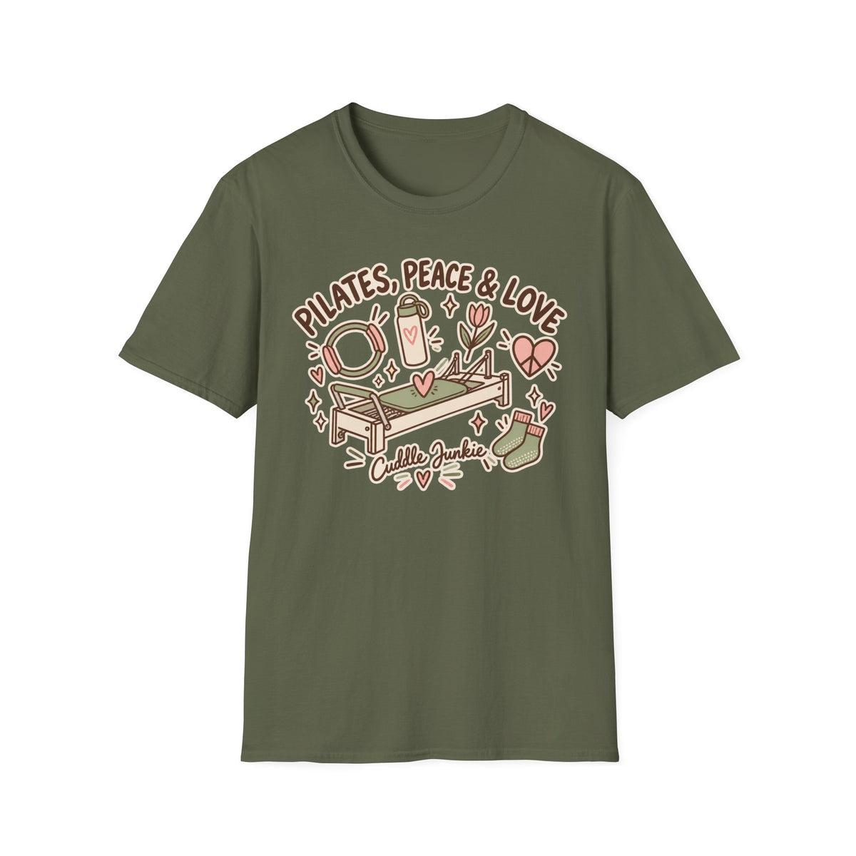 Pilates Peace & Love T-Shirt — Pilates Instructor & Enthusiast Tee