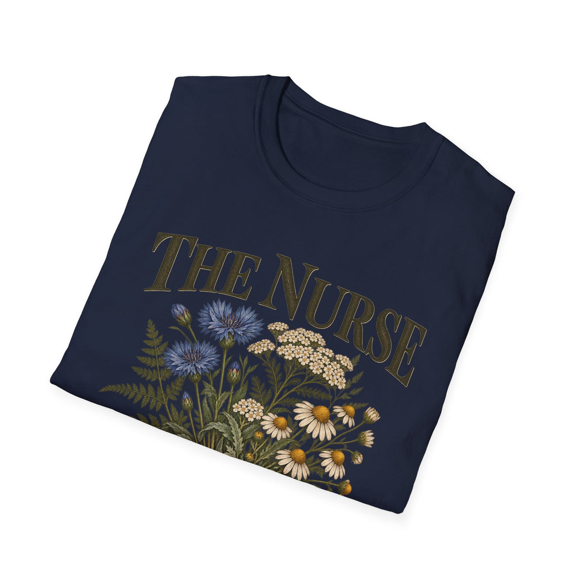 The Nurse Floral T-Shirt — Bouquet Design with 'Nutrix resilientia'